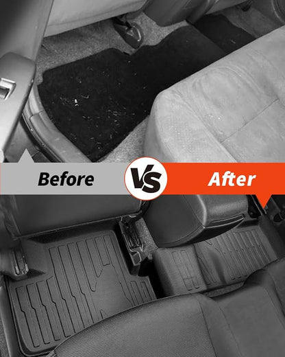for Mazda 3 Floor Mats 2013 2012 2011 2010, Full Set TPE for Mazda 3 Hatchback/Sedan All Weather Floor Liners Car Rubber Carpet Interior Accessories 2010-2013,3Pcs Black