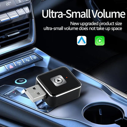 Wireless Carplay Adapter, Android Auto Adapter 2025 Carplay, Plug and Play Convert Wired to Wireless Supports Car Original Control, Mini Car Play Box for Cars