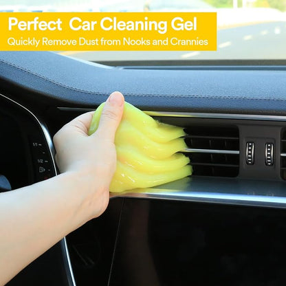 PULIDIKI Car Cleaning Gel Detailing Kit Clean Putty Gel Reusable Auto Detail Tools Car Slime Cleaner Cleaning Supplies, Dust Remover Gifts for Men Women Yellow