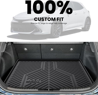 LASFIT Cargo Trunk Mat for 2019-2026 Toyota Corolla Hatchback & 2023-2026 GR Corolla, All Weather TPE Custom Fit Trunk Mat Trunk Liner Trunk Tray Cargo Liner Cargo Tray, Black