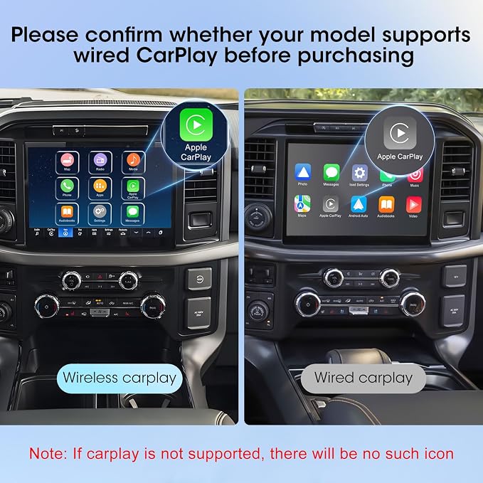 Wireless Carplay Adapter for iPhone, Convert Wired to Apple Carplay Wireless Adapter, Mini Size, Plug and Play, Connection Stable No Delay Car Play for Audi Specific Models