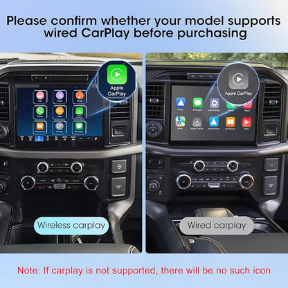 Wireless Carplay Adapter for iPhone, Convert Wired to Apple Carplay Wireless Adapter, Mini Size, Plug and Play, Connection Stable No Delay Car Play for Cadillac Specific Models