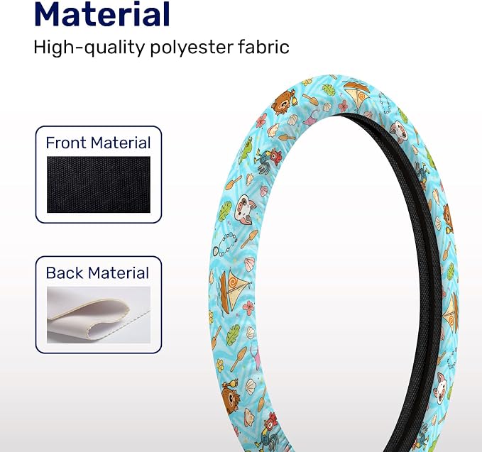 GENANY Tribal Print Steering Wheel Cover, Non Slip Polyester Car Wheel Protector for Car SUV Truck, Universal 15 Inch