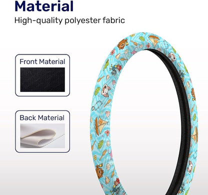 GENANY Tribal Print Steering Wheel Cover, Non Slip Polyester Car Wheel Protector for Car SUV Truck, Universal 15 Inch