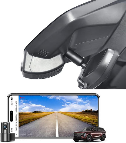 Mangoal Front 4K & Rear 1080P Dash Cam fit for Cadillac Gen5 Escalade/Escalade ESV 2021 2022 2023 2024 2026(Model A), Sport Premium Luxury Platinum V-Series, UDD 2160P Video, WiFi & App, 128GB Card