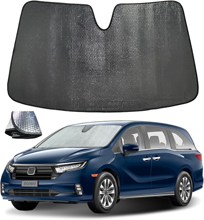 Car Windshield Sun Shade for Chevrolet Chevy Traverse 2018-2023, Front Window Sunshade Sun Visor Protection Cover Accessories -5-Layer Bubble Foldable Thicken Blocks Heat & UV Rays