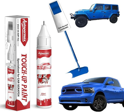 Hydro Blue Pearl-Coat(PBJ/MBJ) Car Touch Up Paint for Ram, Color Accurate Two-In-One Car Paint Scratch Repair Pen, Professional Scratch Remover for Vehicles Chips and Nicks Scuff