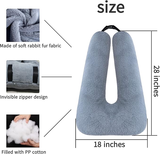 FHSGGP Travel Pillow Car Pillow Kid Car Sleeping The Sleeping Aid for Adults and Kids on Road Trips Kids Travel Pillow Gray