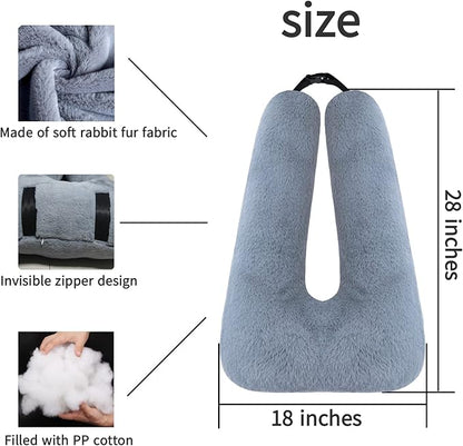 FHSGGP Travel Pillow Car Pillow Kid Car Sleeping The Sleeping Aid for Adults and Kids on Road Trips Kids Travel Pillow Gray