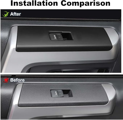 JWWY Interior Trim Kit Auto Interior Dress-Up Kit Decor Set Center Console Gear Shift Dashboard Panel Cover Trim for 2010-2019 Toyota 4runner Interior Accessories, ABS Matte Black 28pcs