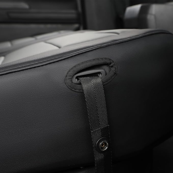 coverdream 2024 2025 2026 Tacoma Seat Covers Full Set for Toyota Tacoma 4th Gen Double/Crew Cab SR,SR5,TRD Sport,TRD Off-Road,Limited,Fully Covered,Waterproof Leather Car Seat Protector(Black/Gray)