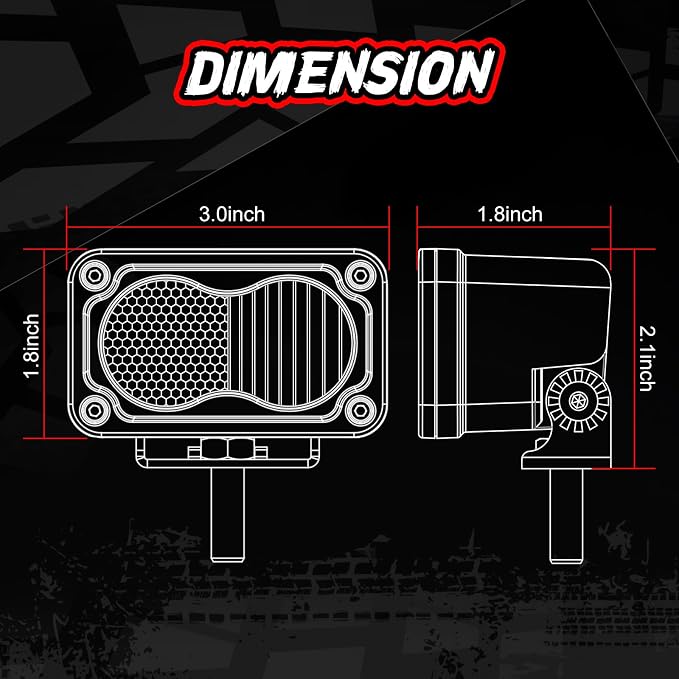 2Pcs LED Pod Light 3 Inch Off Road Driving Reverse Light Bar Mini LED Pods Cube Ditch Lights Bumper Backup Work Auxiliary Lights for Truck Offroad ATV UTV SUV Motorcycle Boat