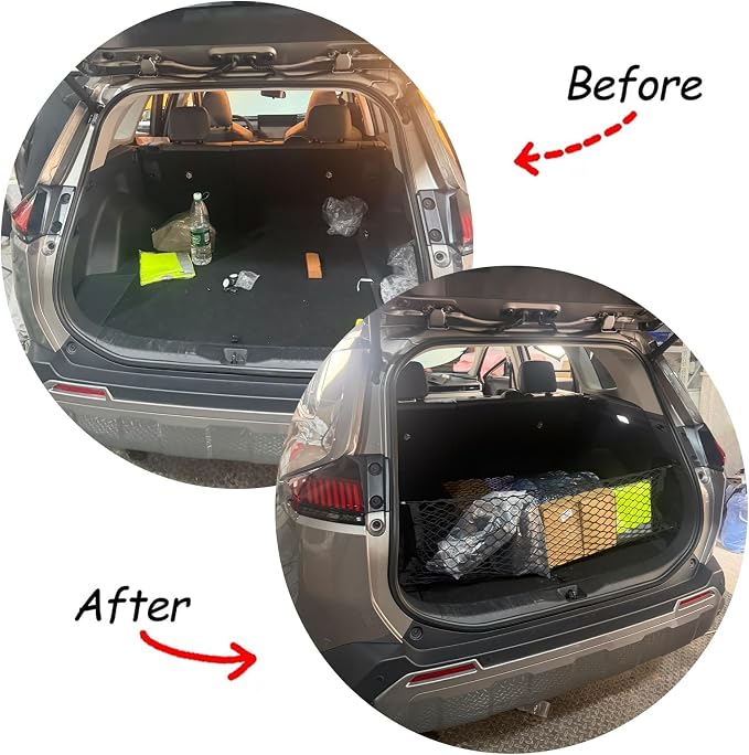 Rear Trunk Envelope Mesh Cargo Net Suitable for 2026 Toyota RAV4 Hybrid LE Limited SE Woodland Edition XLE Premium XSE Plug-ln GRSport Rear Trunk Mesh Cargo Storage Net Bag
