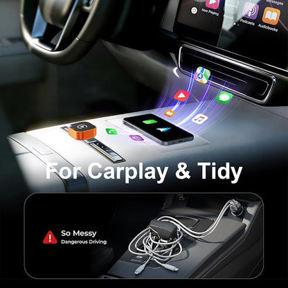 Wireless CarPlay Adapter for Apple iPhone & Android Auto, Mini CarPlay Adapter Convert Wired to Wireless,Plug & Play, Auto-Connect, No Delay, BT 5.4, 2.4G/5G WiFi [2026 Upgraded]