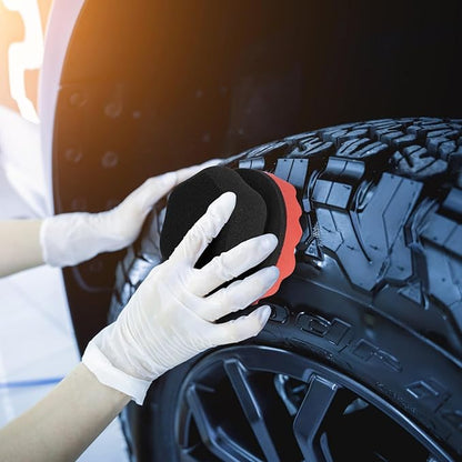 6 Pack Large Tire Shine Applicator Pad, Tire Hex Grip Applicator, Tire Shine Car Detailing Foam Sponge Tool, Reusable Car Cleaning Supplies After Car Wash Tire Cleaner for Applying Tire Shine