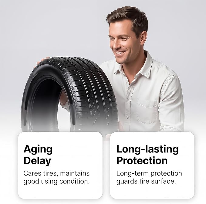 Tire Shine Restorer, Tire Care System Set, 100ml Quick Dry Long Lasting Rubber Protection Design Kit, Compact Auto Detailing Style Formula, Gloss Tires Finish Style Agent, Tires Shine for SUV Use
