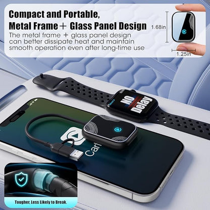 2in1 Wireless Carplay Adapter for iPhone Android,for Toyota/Honda/Cadillac/Ford/Chevrolet/Jeep Carplay,Plug Play Automatic Reconnect,Convert Wired to Wireless Bluetooth Carplay Dongle(USB A/C)06d