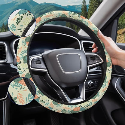 GENANY Dungeon Dice Steering Wheel Cover, Non Slip Polyester Car Wheel Protector for Car SUV Truck, Universal 15 Inch