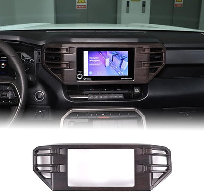 Aunginsy Center Console Air Outlet Trim Cover Compatible with Toyota Tundra/Sequoia 2022-2026, Air Conditioning A/C Vent Panel Large Frame Decorative Cover Protector ABS Accessories, For 8-inch Screen