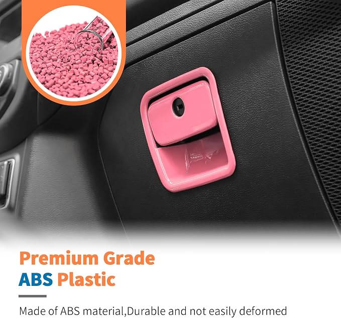 JeCar 11pcs Pink Interior Trim Kit for 2024 2025+ Jeep Wrangler JL JLU & Gladiator JT