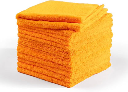 Suds Lab Premium 400 GSM Microfiber Towels for Car Detailing - 16"x16" Ultra-Soft, Edgeless, Scratch-Free Cloth, Dual-Weave, Pack of 12