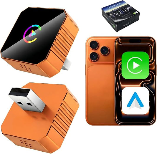 Wireless CarPlay & Android Auto Adapter, 2-in-1 Mini USB for Seamless Wireless Connection, Fast & Stable for iPhone iOS 10+ & Android 11+