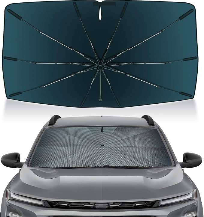 Autorder Windshield Sun Shade Umbrella for Mazda 3 2014-2018 Mazda3 Accessories,Upgraded Ice Crystal Material,Easy Setup Umbrella Sunshade for Car Windshield,100% Sun Blocking