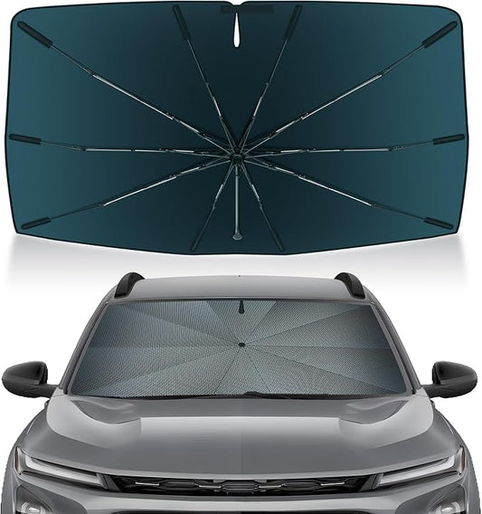 Autorder Windshield Sun Shade Umbrella for Mazda 3 2014-2018 Mazda3 Accessories,Upgraded Ice Crystal Material,Easy Setup Umbrella Sunshade for Car Windshield,100% Sun Blocking