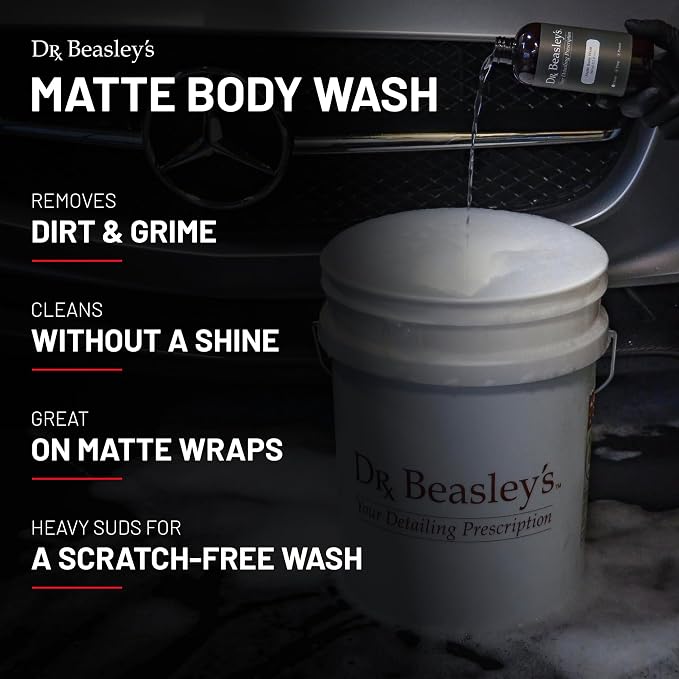 Dr. Beasley's Mini Matte Kit with Accessories - Instant Bonding Coating, 2+ Years of Protection with Body Wash, Final Finish, Paint Cleanser, Matte Paint Coating