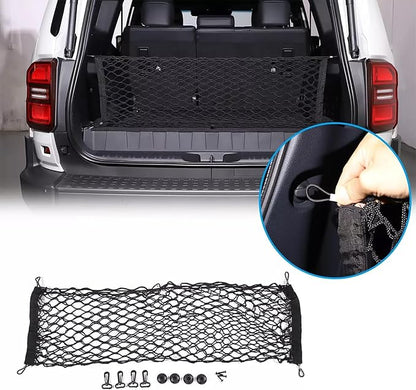 Rear Trunk Envelope Mesh Cargo Net Suitable for 2024 2025 2026 Toyota Land Cruiser 250 1958 Prado Lc250 J250 Rear Trunk Mesh Cargo Storage Net Bag