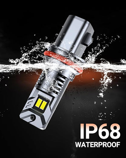 SEALIGHT 9004 LED HeadIight Bulbs 90,000LM 9004/hb1 LED Bulbs For Powersports With Cooling Fan, Plug-N-Play, 2 Pack