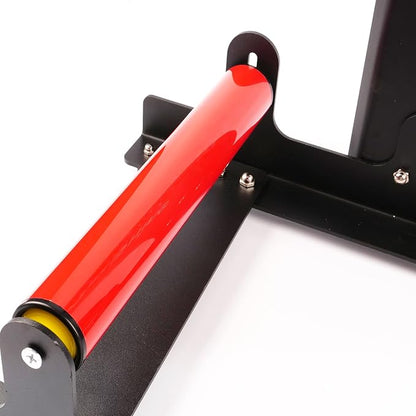 Maxshine Universal Red Wheel & Rim Detailing Rolling Stand | 360° Rotating Tire Stand for Wheel Wash, Ceramic Coating & Tire Shine | Heavy-Duty Rim Roller Stand for Professional Auto Detailing