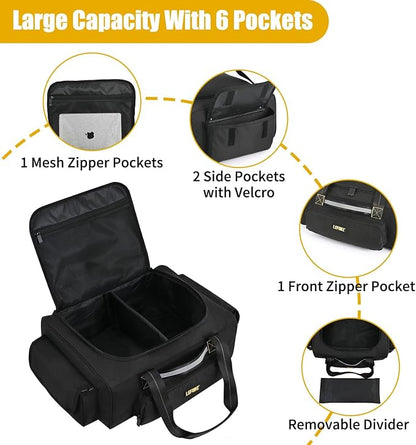 Under Seat Storage Bag Compatible with SuperCrew Cab,Truck Underseat Organizers and Storage with Removable Divider and Anti-slip Bottom 6 Pockets Underseat Tool Box Fits for Crew Cab(Full Size Trucks)
