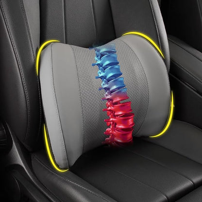 Lofty Aim Lumbar Support Pillow for Car, Memory Foam Lumbar Pillow for Lower Back Pain Relief - Back Cushion for Driving, Chair Support for Car-Office Chair, Wheelchair - Gray