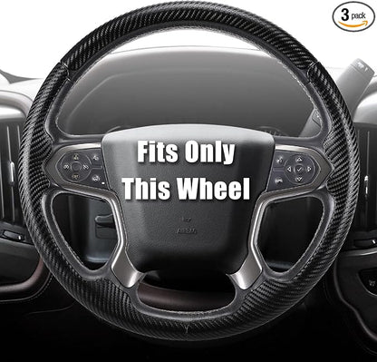 Aimato Customized Steering Wheel Cover for Chevy Silverado 1500 2014-2018/2500 3500 2015-2019/Suburban Tahoe 2015-2020/Traverse 2018-2023,Thin,Anti-Slip,Scratch-Resistant Car Accessory for Chevrolet