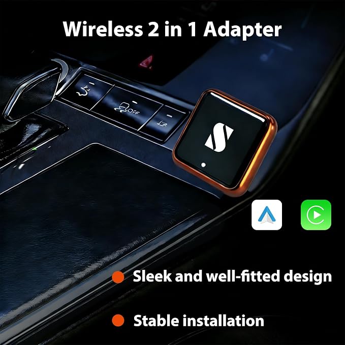 Sunweyer Wireless CarPlay Adapter & Android Car Wireless Adapter UK, for Apple CarPlay, USB Bluetooth Dongle for iPhone & Android, Plug & Play Car Play Wireless Adapter 2026 (S46)
