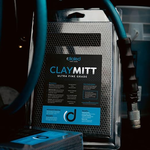 Dialed Clay Mitt - Mesh 3.0 Design - Surface Prep for Waxing, Polishing and Sealant - Fine Grade