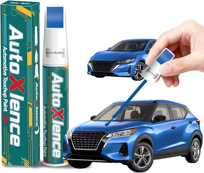 Electric Blue(B51) Touch Up Paint Compatible with Nissan Car Paint Pen Scratch Repair Automotive Scratch Remover Fix Exact Color Match