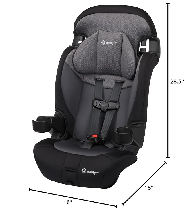 Safety 1st Grand 2-in-1 Booster Car Seat, Converts from High Back to Belt-Positioning Booster, High Back Seat for Kids 40-65, and Belt-Positioning 40-100 Pounds, Old Soul