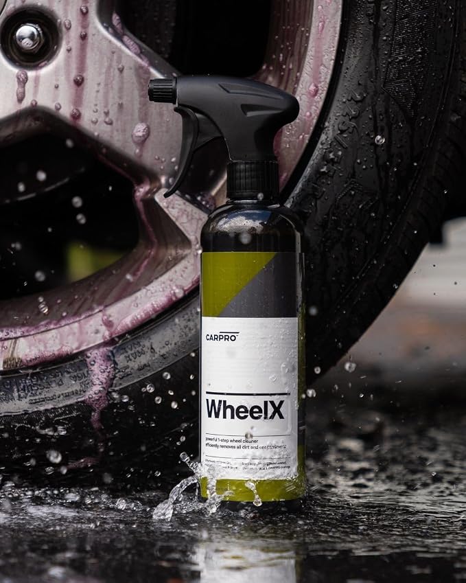 CARRO WheelX Wheel & Tire Cleaner Spray for Car Detailing - Professional 1-Step Formula, Safe on Chrome & Powder Coated Wheels, Rims, Calipers - Removes Dirt, Brake Dust, Grease - 1 Liter (34 fl oz)