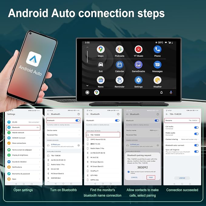 2-in-1 Wireless CarPlay Adapter & Android Auto for Apple iPhone, 2026 Upgrade Mini Bluetooth Dongle Convert Wired to Wireless, Plug & Play, USB A & Type C for 2016+ Cars, iOS 10+,Android 11+
