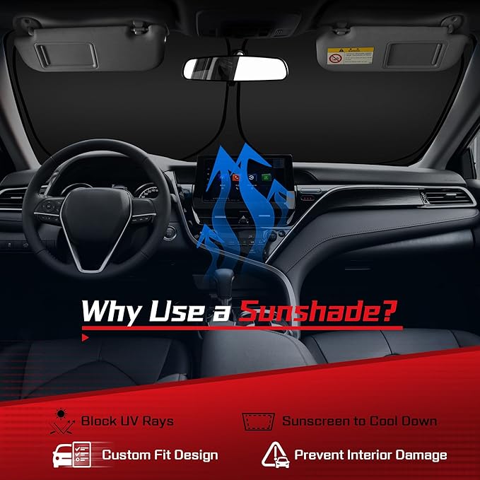 ARISMOTOR Windshield Sun Shade for Lincoln Aviator 2020-2025 2026, Custom Fit Foldable Front Window Sunshade Sun Visor Protector, Block UV Rays Keep Your Car Cooler