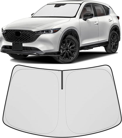 Windshield Sun Shade Compatible for Mazda CX5 CX-5 2017-2023 2024 2025 2026 Accessories Foldable Front Window Sunshade Sun Visor Protector Block UV Rays