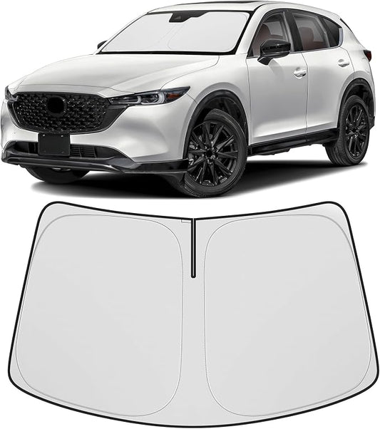 Windshield Sun Shade Compatible for Mazda CX5 CX-5 2017-2023 2024 2025 2026 Accessories Foldable Front Window Sunshade Sun Visor Protector Block UV Rays