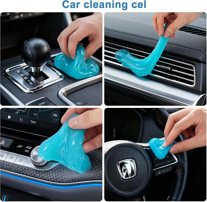 Car Detailing Brush Kit with Detail Brushes,Car Interior Detailing Brushe,Car Dust Brush,Cleaning Gel,Car Interior Cleaning Tool for Truck SUV Car Accessories