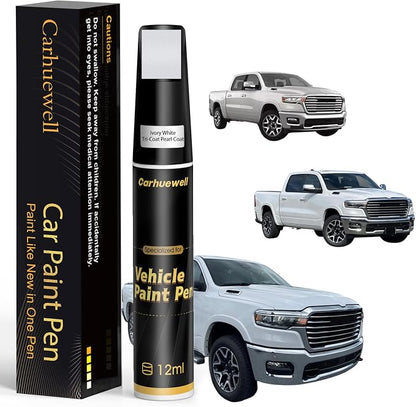Touch Up Paint for Ram Ivory White Tri-Coat Pearl-Coat(PWD/JWD) Car Touch Up paint Genuine Exact Color Code Compatible With Ram Vehicle