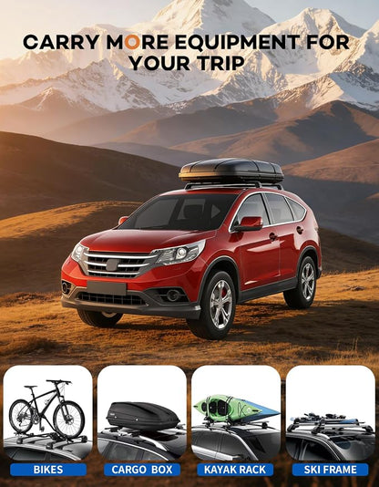Wonderdriver 330lbs Roof Rack Cross Bars Fit for Honda CRV CR-V 2012 2013 2014 2015 2016 (without Side Rails), Heavy Duty Aluminum Roof Rails Crossbars (Cutting the molding trim) Cargo Carrier Luggage