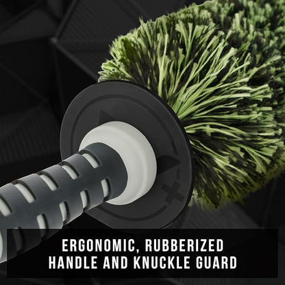 VIKING Wheel Barrel Brush, Multi-Fiber Cleaning Brush for Car Cleaning Kit and Car Detailing Kit, Clean Exhaust Tips, Wheels, and Rims; 17 Inch Length, Black and Green, 1 Pack