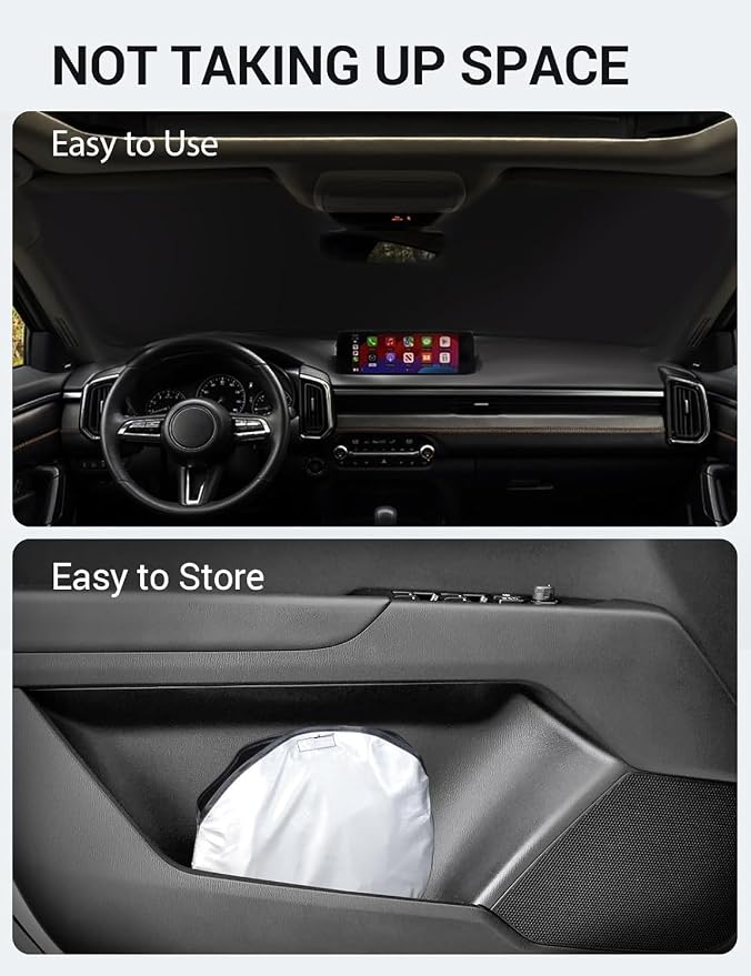 Proadsy Windshield Sun Shade for Mazda CX-50 2023 2024 2025 2026 Custom Fit Mazda CX50 SUV Foldable Front Sunshade Protector Blocks UV Rays Keep Car Cooler