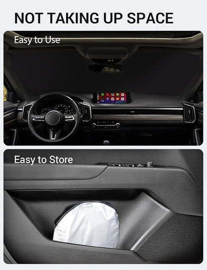 Proadsy Windshield Sun Shade for Mazda CX-50 2023 2024 2025 2026 Custom Fit Mazda CX50 SUV Foldable Front Sunshade Protector Blocks UV Rays Keep Car Cooler